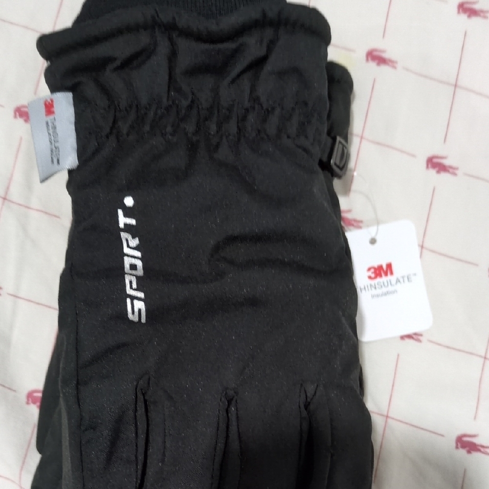 3M Thinsulate Black Kids Gloves